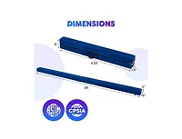 Akiudex 9FT Foldable Gymnastics Balance Beam with Foam Padding and Wood Base