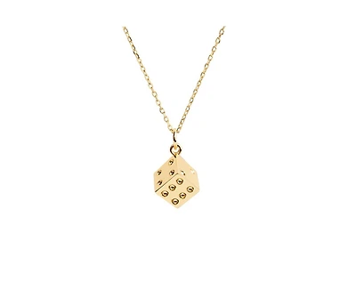 Little Sky Stone 14K Gold Plated Dice Charm Necklace