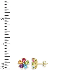 Multi Gemstone: Pink Topaz 5/8 ct. t.w., Peridot t.w. ,Blue t. w., Amethyst Citrine 1/2 and Diamond Accen
