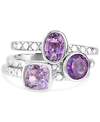 Multi-Gemstone (1-5/8 ct. t.w.) Ring Sterling Silver