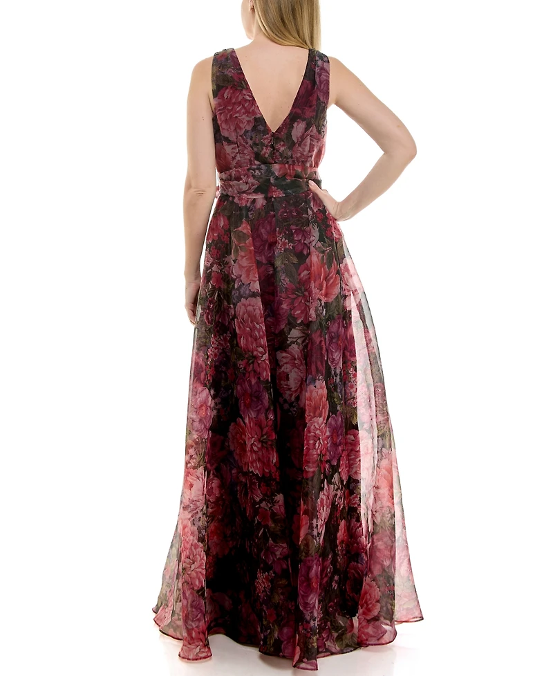 Taylor Women's Coordinating Sash V-Neck Dress