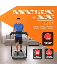 RunMaster 2-in-1 Folding Treadmill – Portable Under-Desk Electric Walking Pad with 2.5HP Motor, Foldable Handle & Large Belt – Space-Sav
