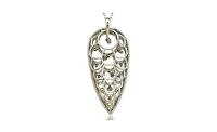 Suzy Levian New York Suzy Levian Sterling Silver Sapphire & Created White Sapphire Pave Necklace