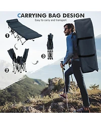Akiudex Folding Camping Cot with Mattress and Carry Bag
