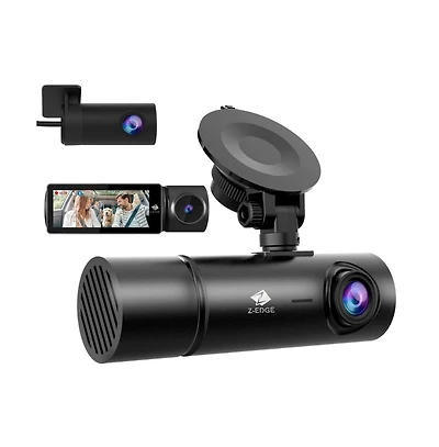 Z-edge 3-Channel Touch Screen Ir Night Vision and Super Capacitor 4K Dash Cam