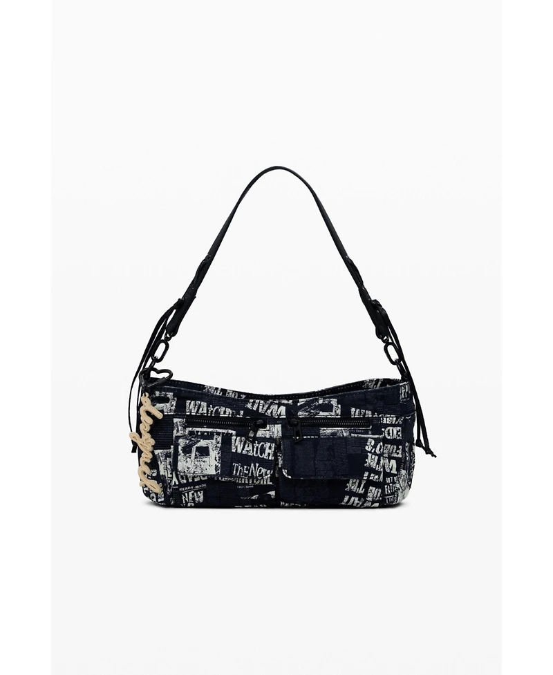 Desigual Women's Medium newspaper handbag