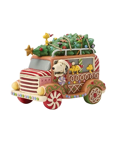 Jim Shore Peanuts Gingerbread Van Figurine