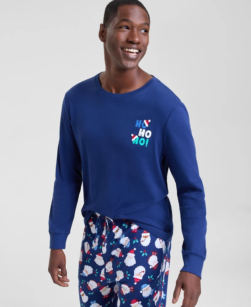 Holiday Lane's Men's Santas Matching Family Pajamas Set, Created for Macy's