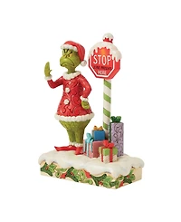 Jim Shore Grinch by Stop Sign Led Figurine