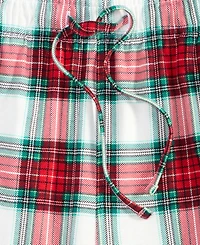 Holiday Lane's Men's Merry Plaid Crew Neck Matching Family Pajamas Set, Created for Macy's