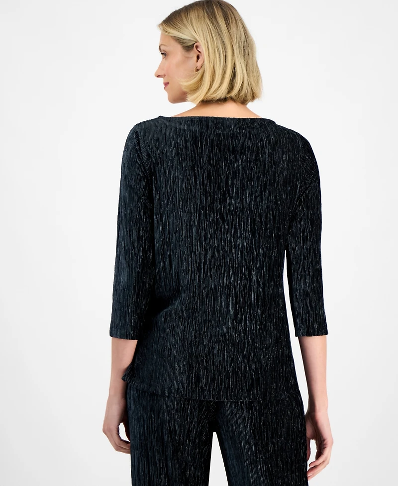 Jm Collection Women's Pleated Velvet Top, Macy's Exclusive