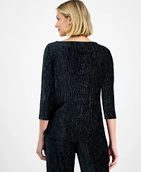 Jm Collection Women's Pleated Velvet Top, Macy's Exclusive