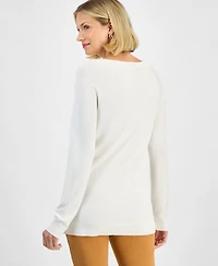 Jm Collection Women's Button-Trim Sweater, Macy's Exclusive