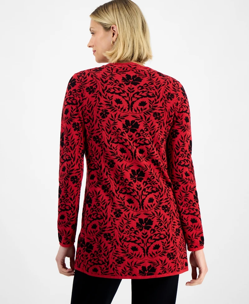 Jm Collection Women's Printed Open-Front Cardigan, Macy's Exclusive