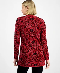 Jm Collection Women's Printed Open-Front Cardigan, Macy's Exclusive