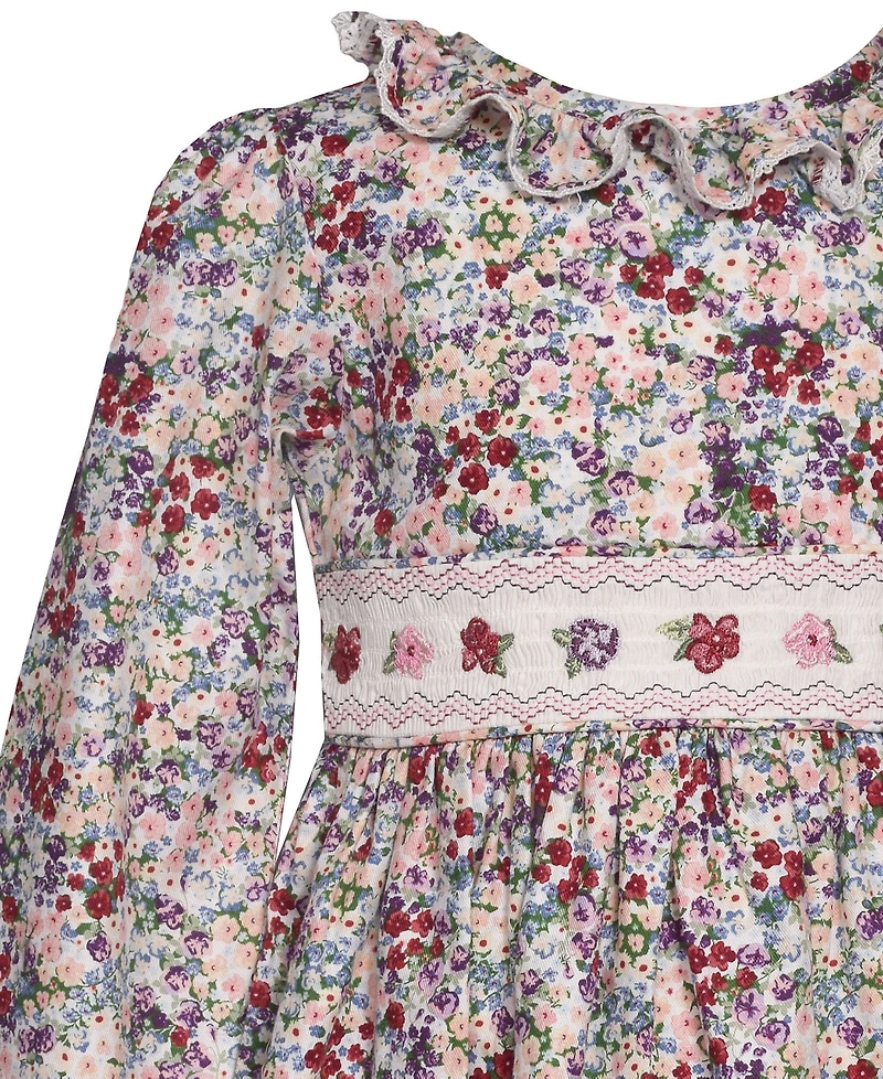 Bonnie Jean Little and Toddler Girls Ditsy Floral Smocked Dress
