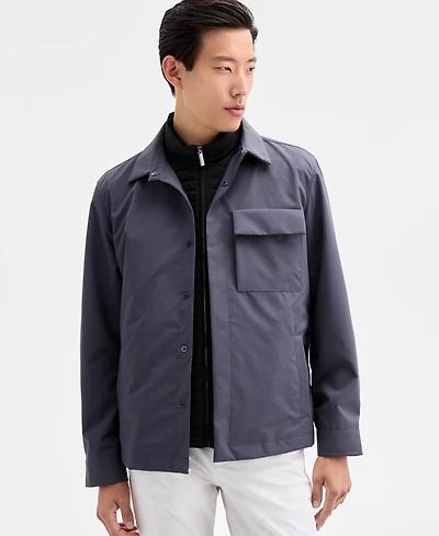 Alfani Men's Alfatech Modular Snap-Front Sport Shirt Jacket, Macy's Exclusive