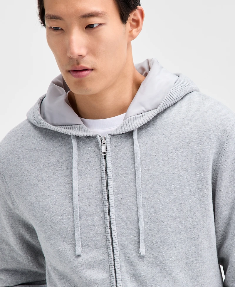 Alfani Men's Milano Long Sleeve Double Knit Zip-Front Hoodie, Macy's Exclusive