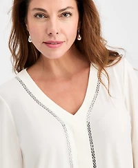 Jm Collection Women's Rhinestone-Embellished Top, Macy's Exclusive