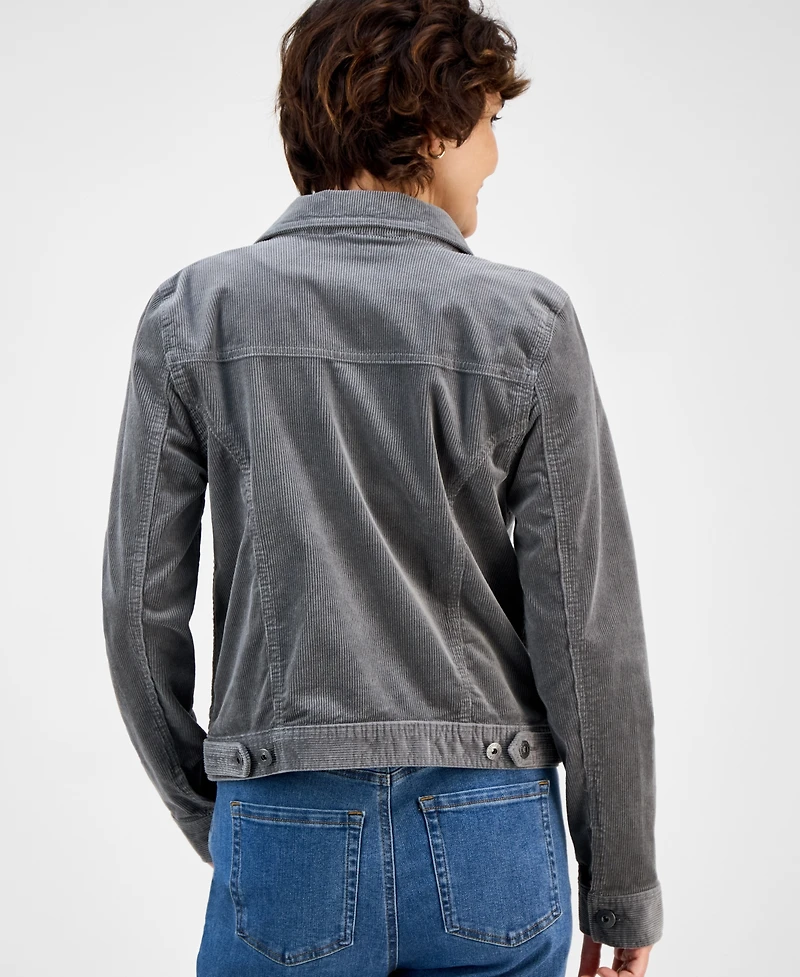 Style & Co Women's Corduroy Classic Long-Sleeve Jacket, Created for Macy's