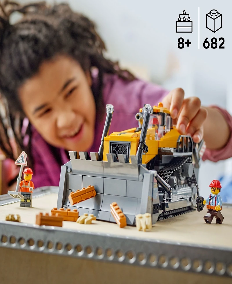 Lego City Yellow Bulldozer 60466 Toy Building Set, 682 Pieces