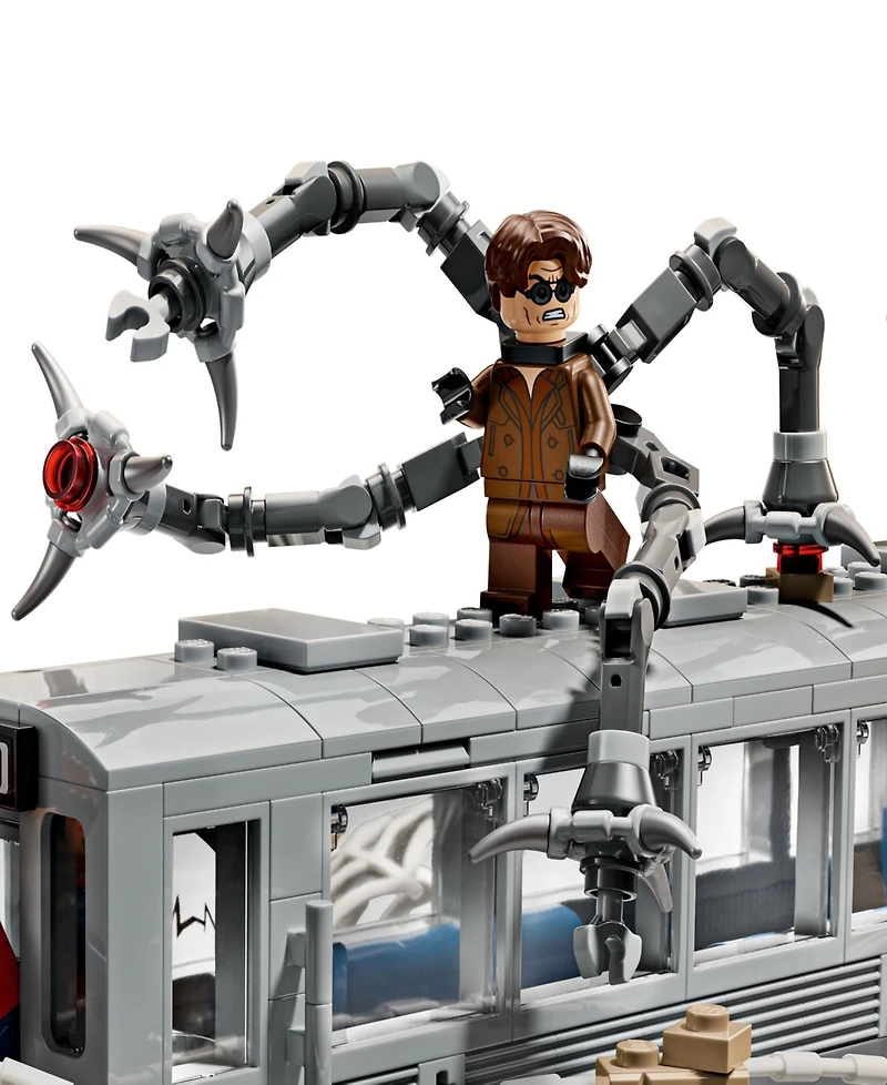 Lego Marvel Spider-Man vs. Doc Ock Subway Train Scene 76321, 393 Pieces