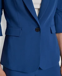 Dkny Petite Ruched Sleeve Jacket