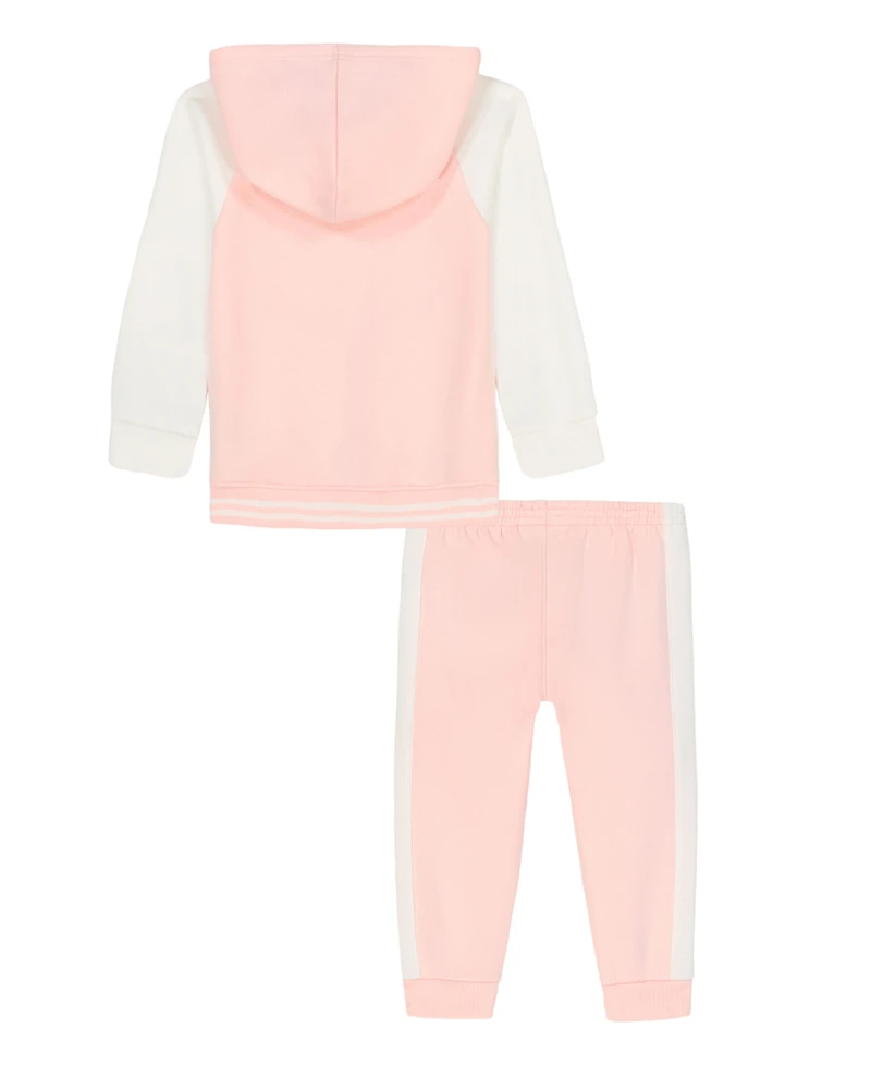 Calvin Klein Baby Girls 2-Piece Color Block Hoodie and Joggers Set