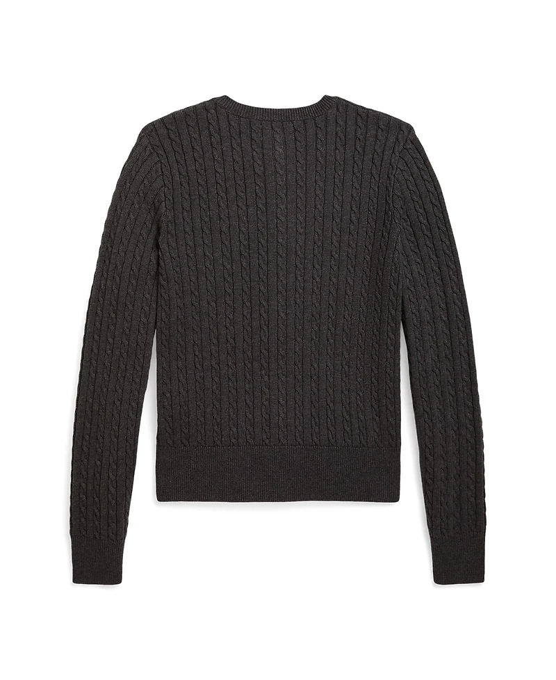 Polo Ralph Lauren Girls 7-16 Mini-Cable Cotton Cardigan