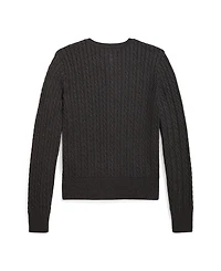 Polo Ralph Lauren Girls 7-16 Mini-Cable Cotton Cardigan