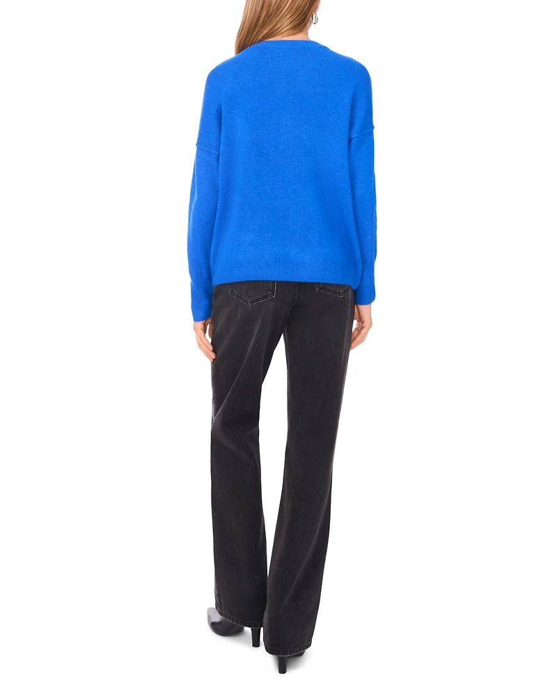 Sam & Jess Women's Embellished Pearl Crewneck Sweater