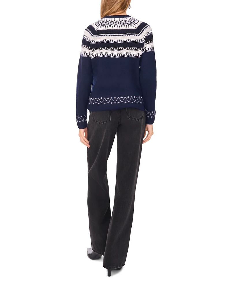 Sam & Jess Women's Cozy Fairisle Sweater
