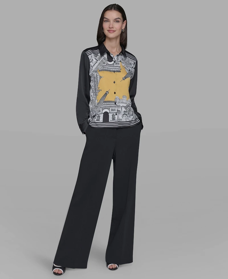 Karl Lagerfeld Paris Women's Printed Shirt