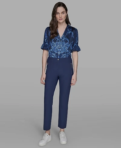 Karl Lagerfeld Paris Women's Slim-Leg Compression Pants