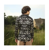 Campus Sutra Textured Foil Shirt