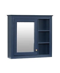 Casainc 30" x 28" Bathroom Medicine Cabinet with Mirror and 3 Open Shelves, Wall-Mounted (No Vanity)