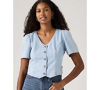 Levi's Women's Moxie Cotton Short-Sleeve Denim Blouse