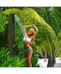 Akiudex Freestanding Outdoor Solar Shower with Adjustable Head