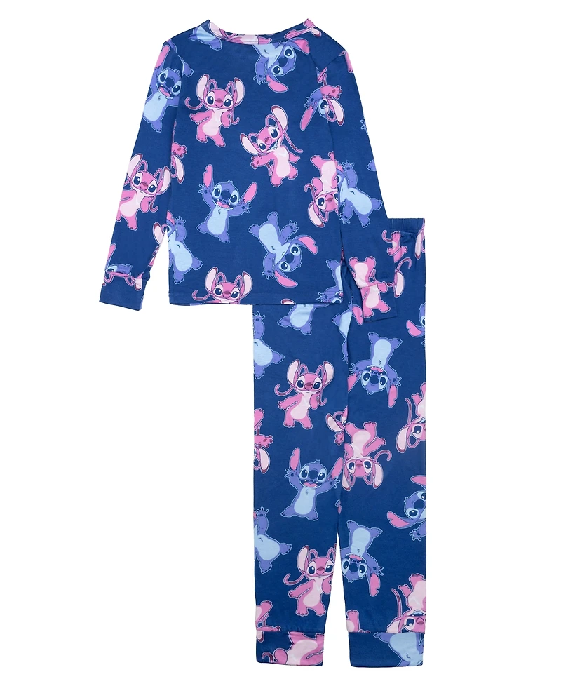 Ame Big Girls 2-Piece Lilo & Stitch Tight Fit Top and Pant Set