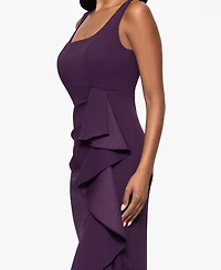 Betsy & Adam Petite Sleeveless Dress with Ruffle Detail