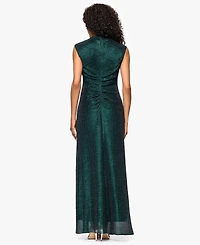 Betsy & Adam Petite Sleeveless Dress with Ruched Slit