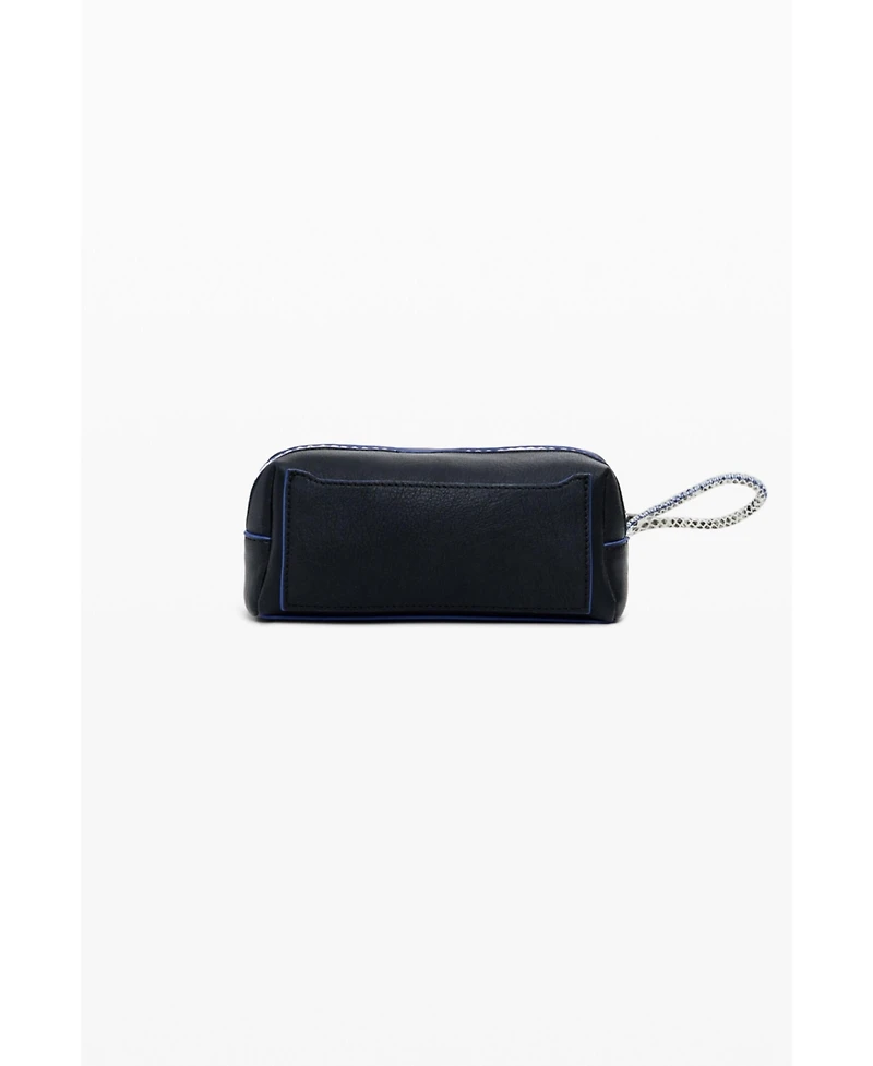 Desigual Women's Medium faux leather toiletry bag with contrasts