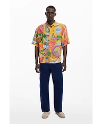 Desigual Men's Short-sleeve shirt with fruits