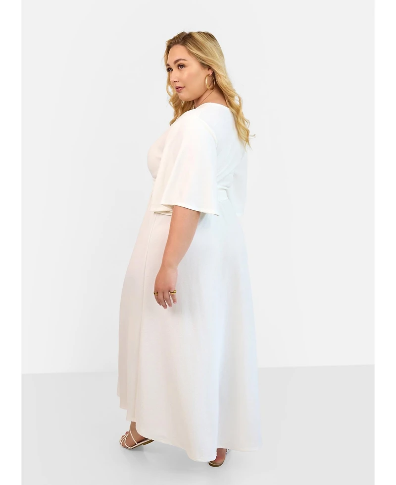 Rebdolls Plus Faux Wrap Maxi Dress