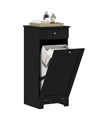 Homcom Tilt Out Laundry Hamper, Laundry Hamper Cabinet with Drawer,