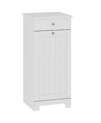Homcom Tilt Out Laundry Hamper, Laundry Hamper Cabinet with Drawer,