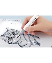 Ohuhu Honolulu 36ct Gray Tone Brush/Chisel Dual Tip Alcohol Markers Y30-80401-97