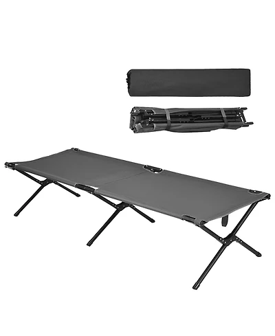 Akiudex Folding Camping Cot with Metal Frame and Carry Bag