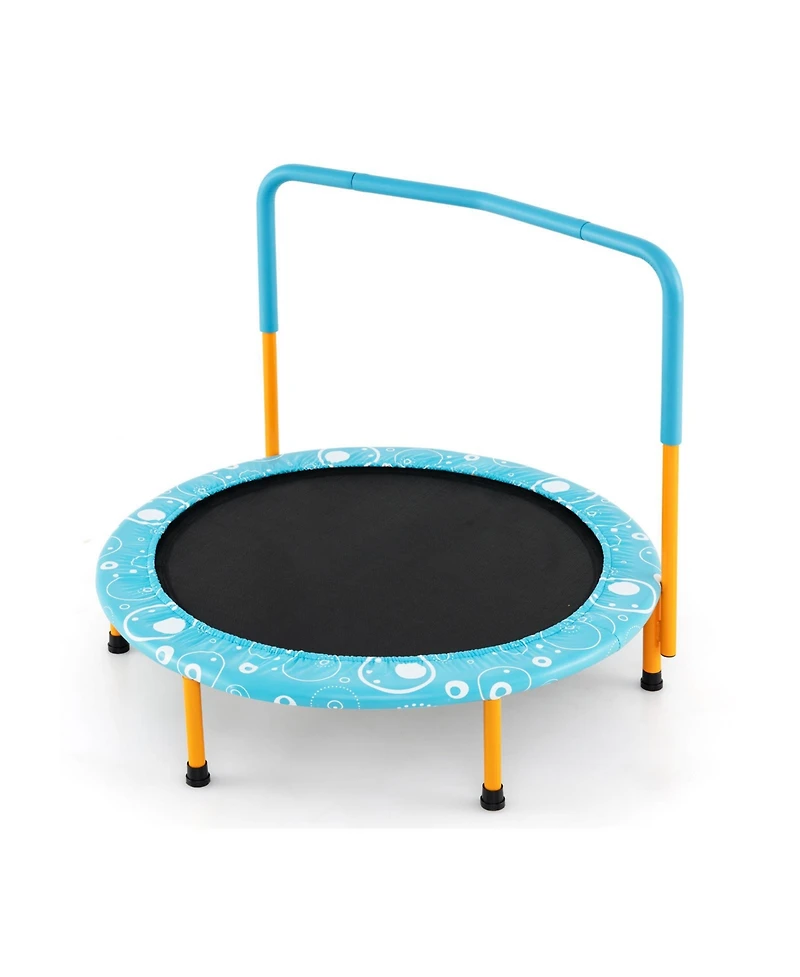 Akiudex Kids Foldable Trampoline with Quiet Bungee Cords and Foam Handle for Indoor and Outdoor Use