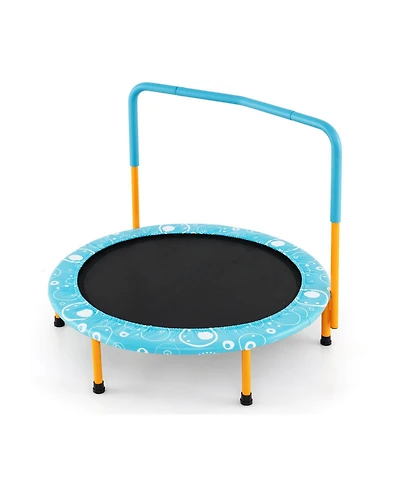 Akiudex Kids Foldable Trampoline with Quiet Bungee Cords and Foam Handle for Indoor and Outdoor Use